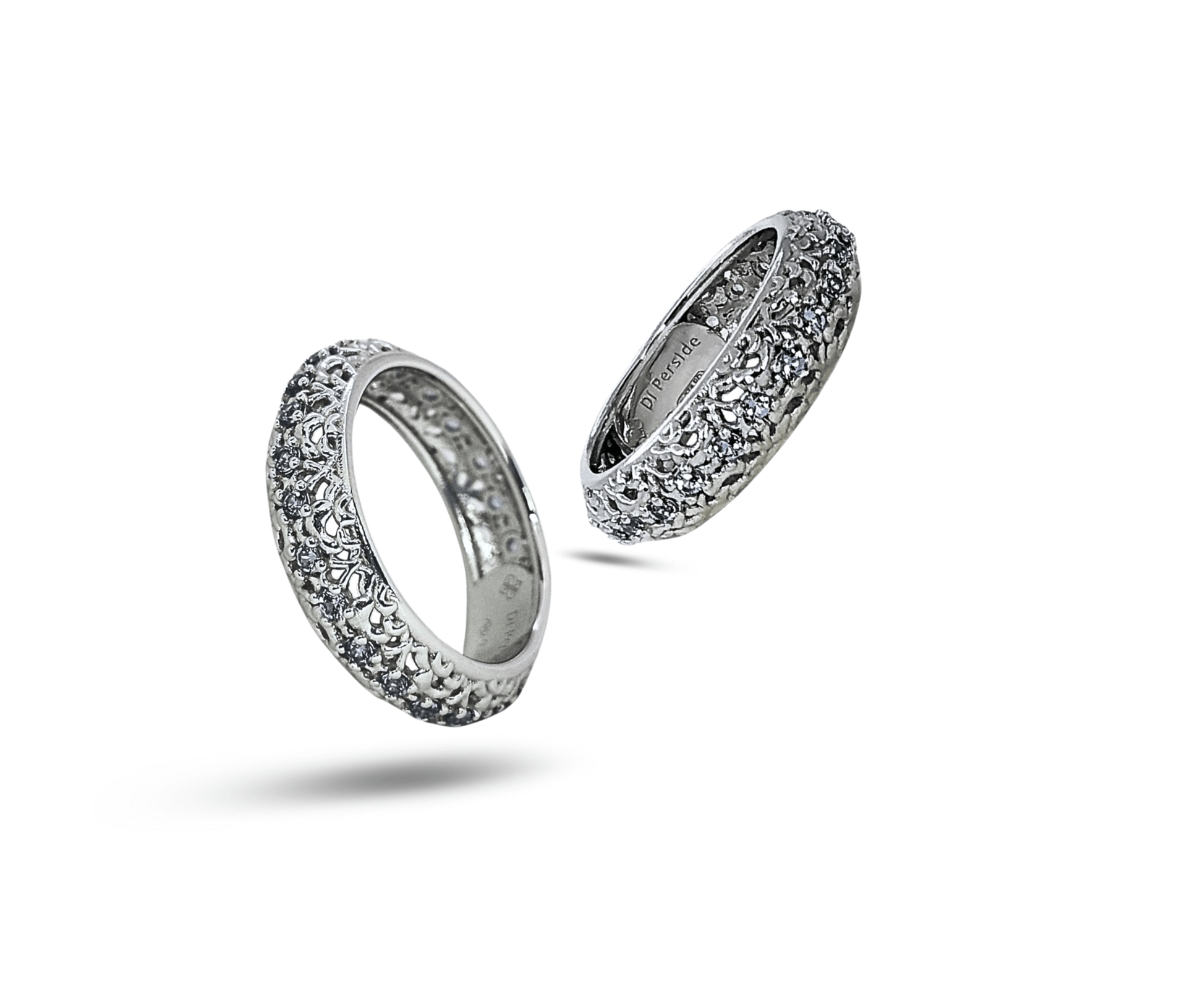 Anello a fascia in argento 925 con pietra azzurra Nimara - Di Persìde