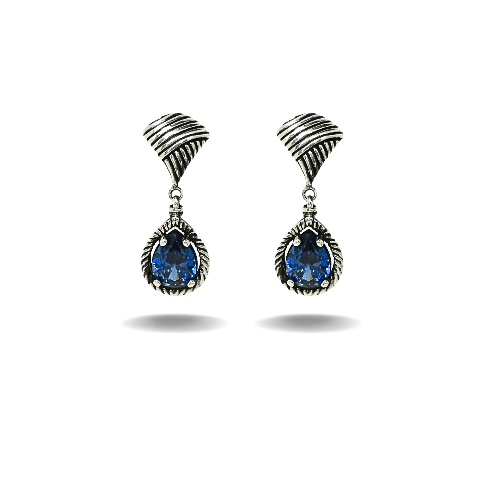Orecchini a goccia in argento 925 con pietra blu Foret - Di Persìde