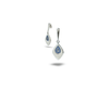 Orecchini Pavè Kallia in argento 925 con pavé di zirconia blu, design moderno e elegante.