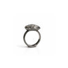 Anello bombato in Argento con gemma centrale - Iride