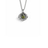 Collana con pendente floreale e goccia verde - Ivy
