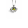Collana con pendente floreale e goccia verde - Ivy