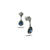Orecchini a goccia in argento 925 con pietra blu Foret - Di Persìde