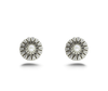 Orecchini artigianali in argento 925 con perla d’acqua dolce e zircone tondo, dal design raffinato ispirato alla margherita, perfetti per ogni occasione