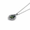 Collana con pendente floreale e goccia verde - Ivy