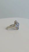 Anello Donna Quadrifoglio con Pietre Blu – Flò